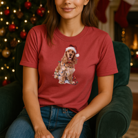 Load image into Gallery viewer, Christmas Cocker Spaniel Shirt, Christmas Lights Dog Shirt, Christmas Dog, Cocker Spaniel Mom Shirt, Gift for Dog Lover, Cocker Spaniel
