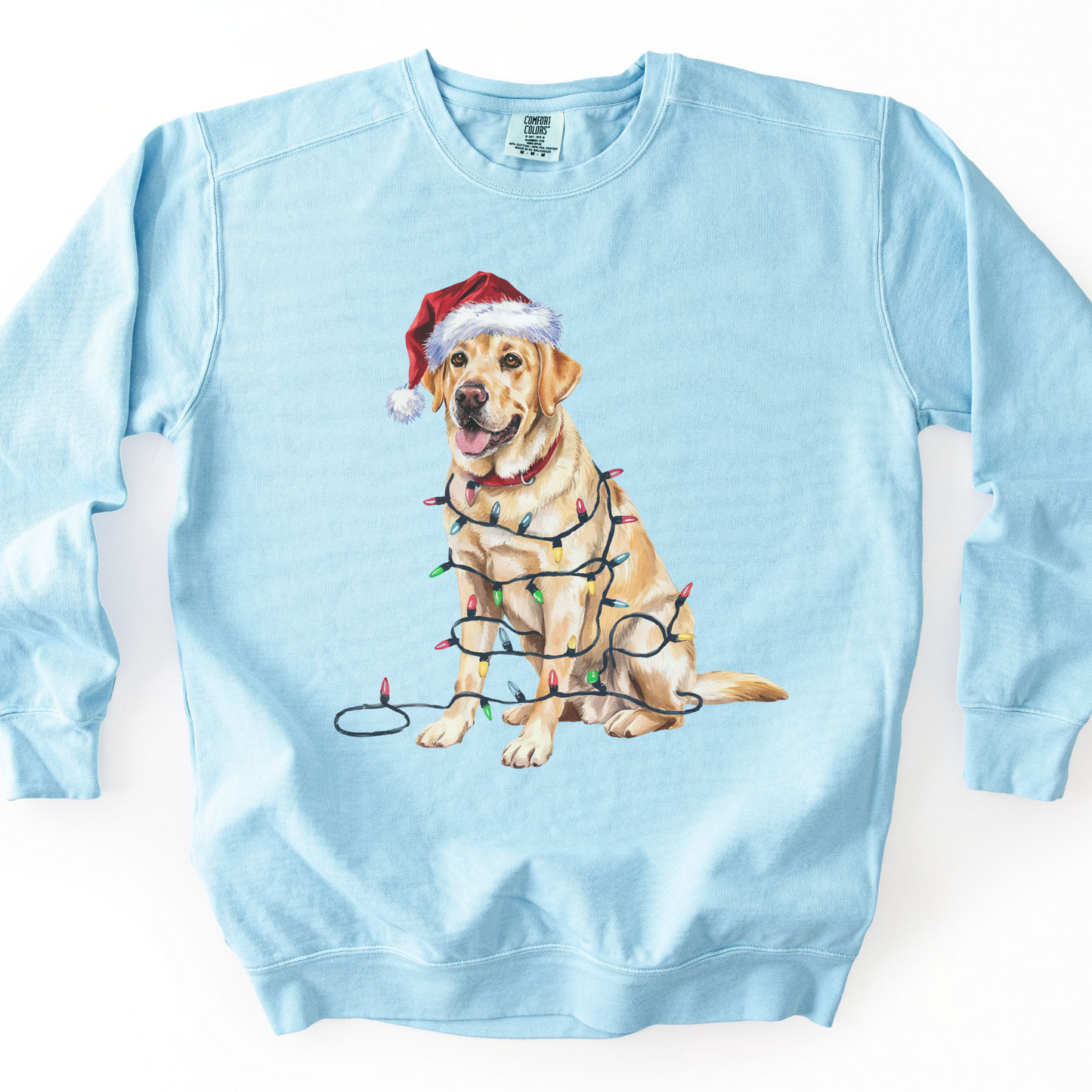 Yellow Labrador Christmas Lights Sweatshirt