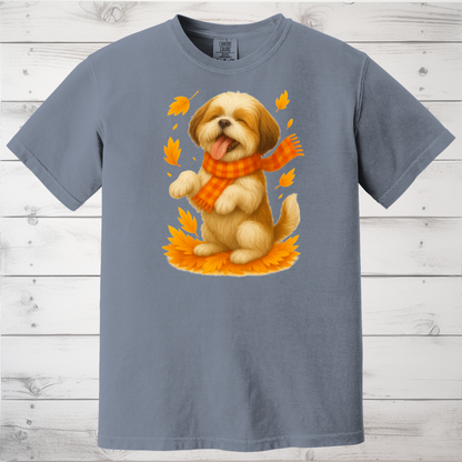 Shih Tzu Fall Shirt, Dog Lover Autumn Sweater, Cozy Pet Apparel, Cute Dog Fall Gift, Seasonal Dog Fashion, Shih Tzu Autumn Wear