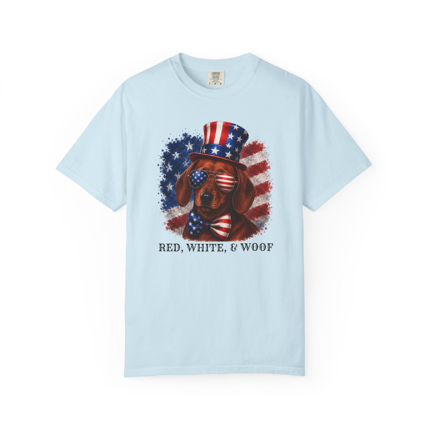 Patriotic Red Dachshund Red White & Woof Shirt