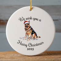 Load image into Gallery viewer, Christmas German Shepherd Ornament, Christmas Lights Dog Keepsake
