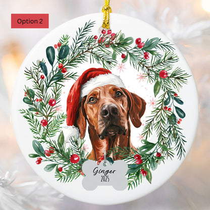 Personalized Rhodesian Ridgeback Christmas Ornament