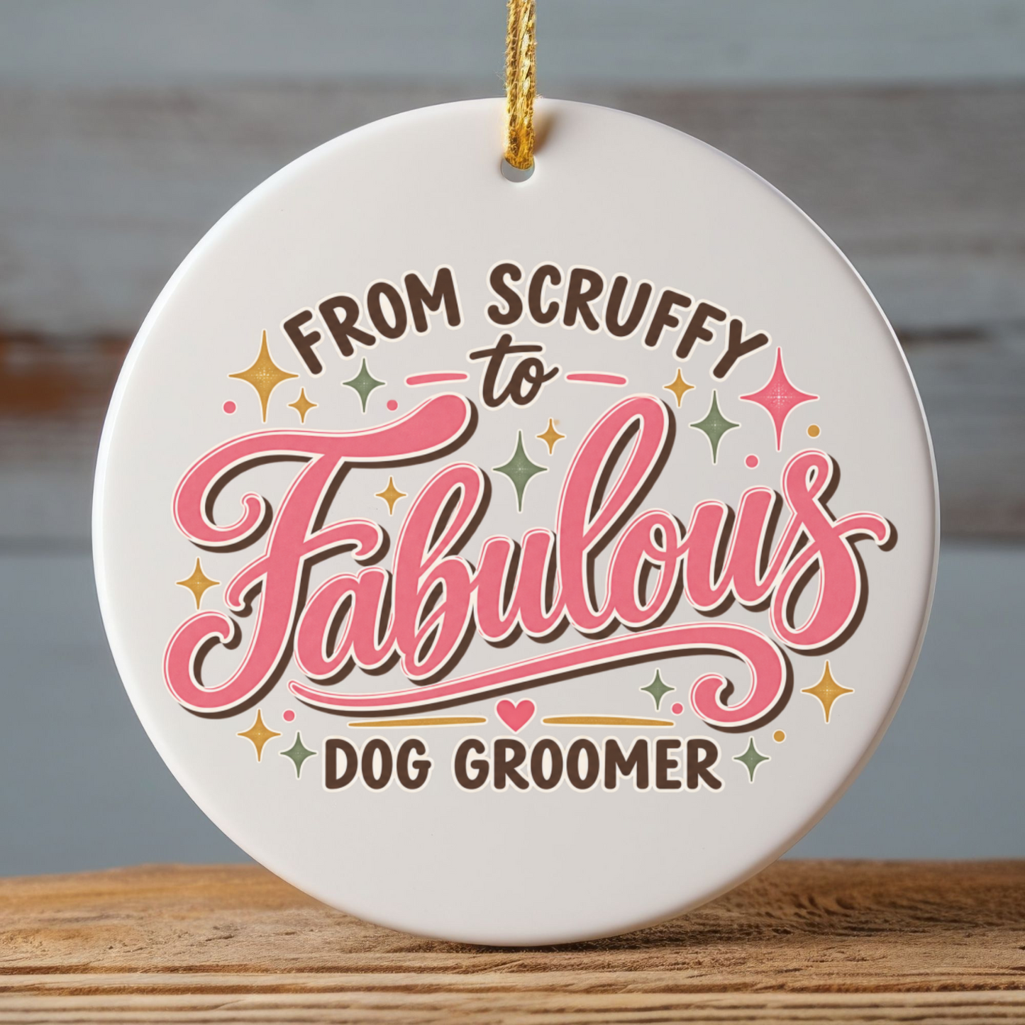 Fabulous Dog Groomer Ornament