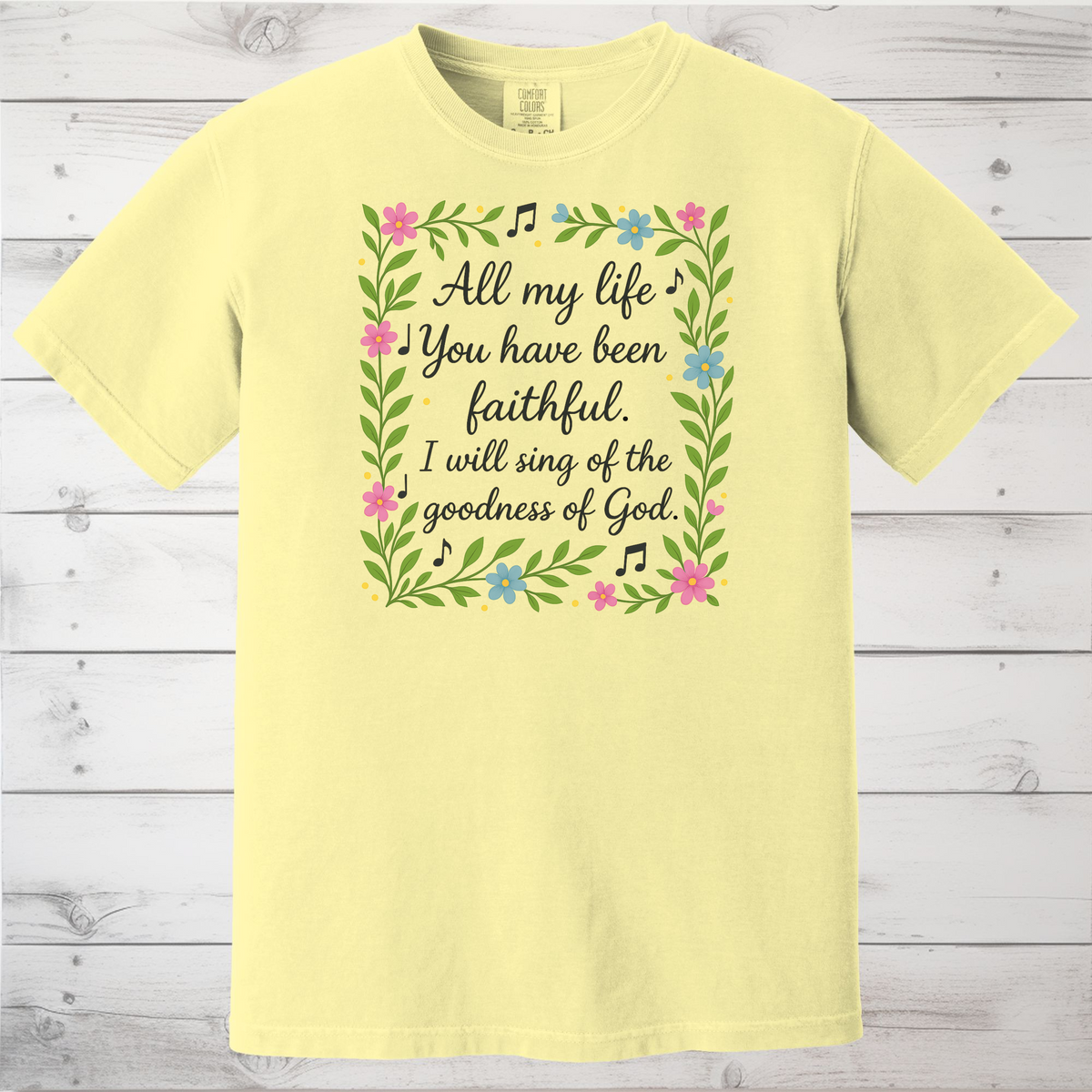 Floral Shirt for Women of Faith, Worship T-Shirt, Goodness of God Shirt