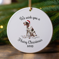 Load image into Gallery viewer, Christmas English Pointer Ornament, Christmas Lights Dog Keepsake
