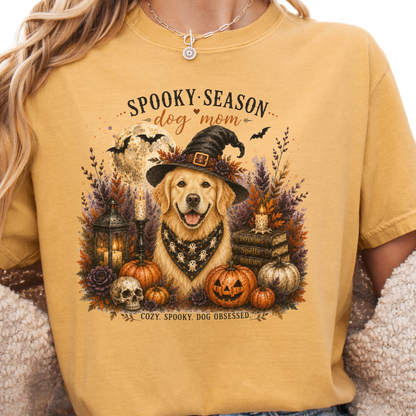 Golden Retriever Spooky Season Dog Mom Halloween Shirt