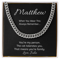 Load image into Gallery viewer, Funny Cat Lover Necklace, “You’re My Person” Personalized Necklace