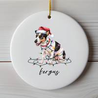 Load image into Gallery viewer, Personalized Rat Terrier Ornament, Custom Dog Lover Gift

