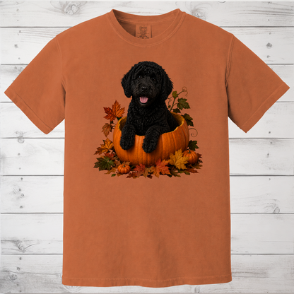 Black Portuguese Water Dog Pumpkin Shirt