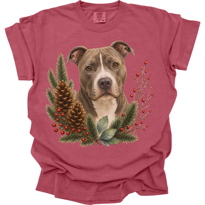 Pit Bull Christmas Shirt, Pitbull Dog Mom Tee, Holiday Pit Bull Lover Gift