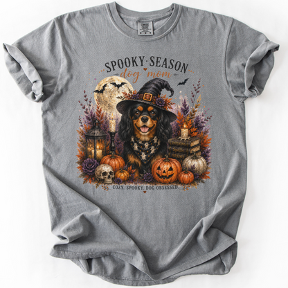 Black & Tan Cavalier Spooky Season Dog Mom Halloween Shirt