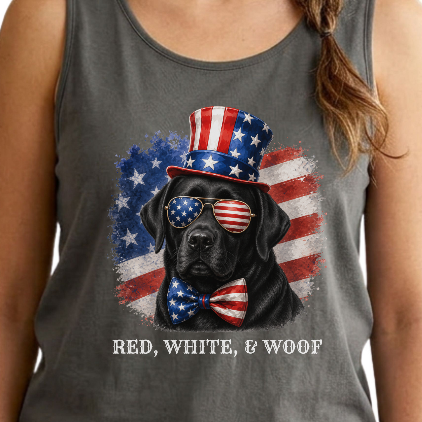 Patriotic Black Lab Tank Top