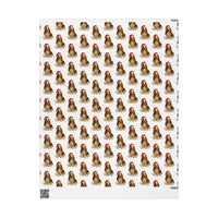 Load image into Gallery viewer, Basset Hound Christmas Lights Wrapping Paper

