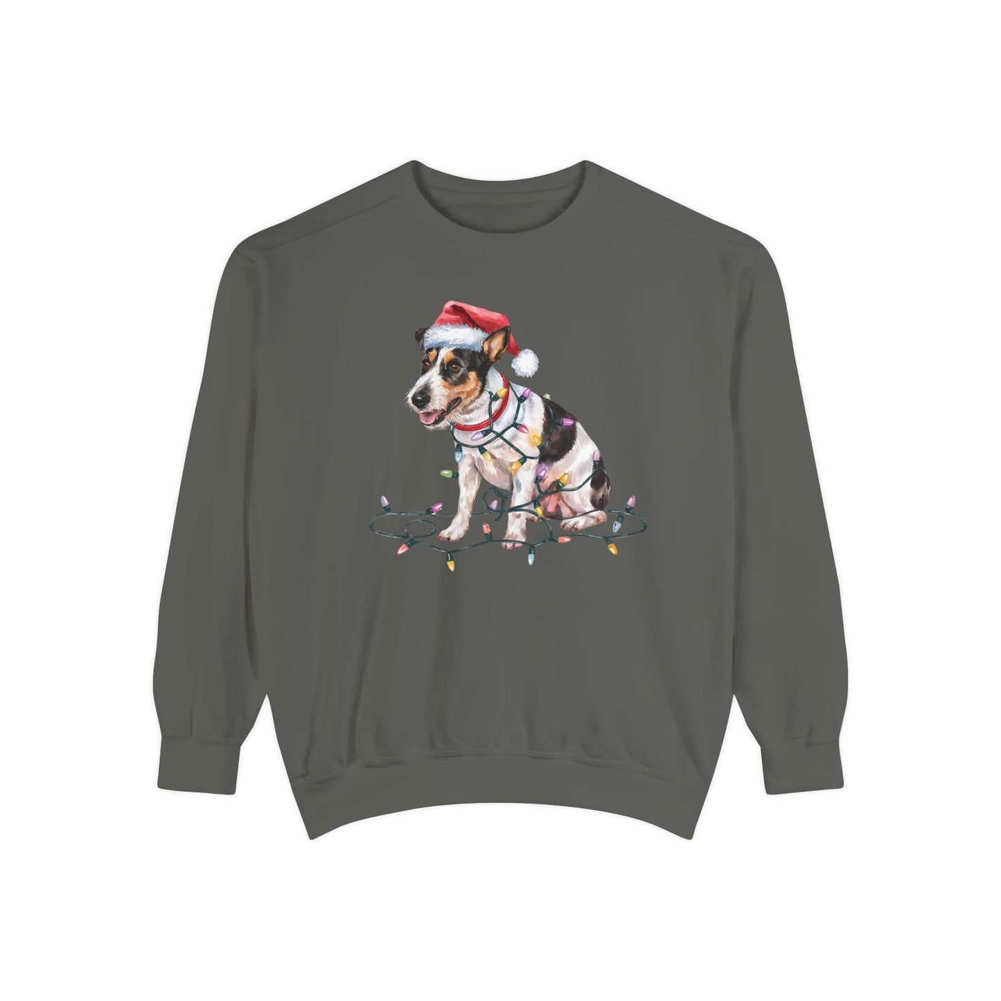 Christmas Rat Terrier Sweatshirt, Christmas Lights Dog Sweatshirt, Christmas Dog Sweatshirt, Rat Terrier Mom Sweatshirt, Gift for Dog Lover