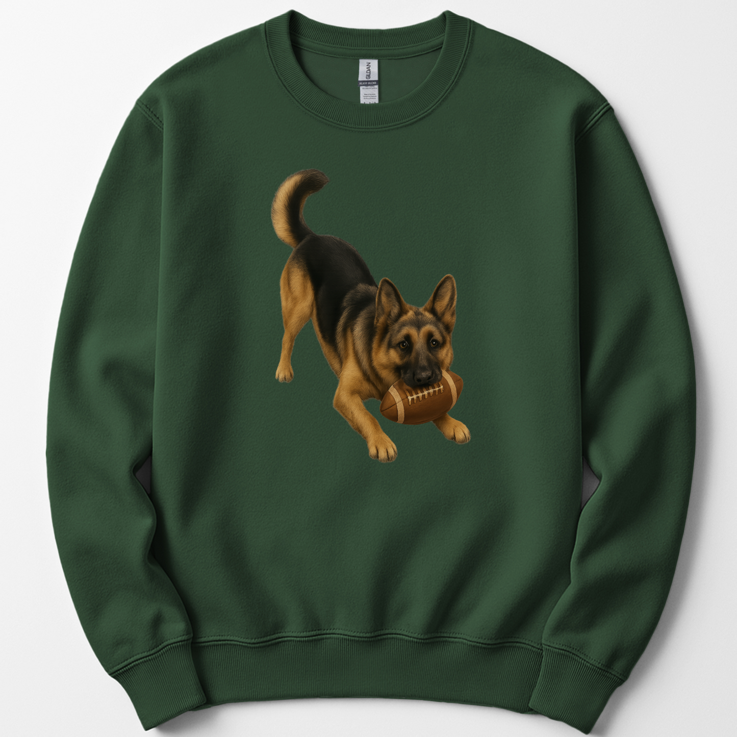German Shepherd Football Sweatshirt Dog Lover Game Day Crewneck Shepherd Mom Gift
