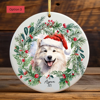 Personalized Samoyed Christmas Ornament