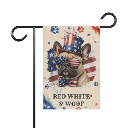 Patriotic French Bulldog Garden Flag