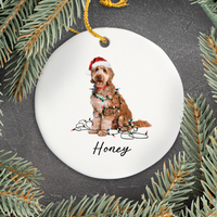 Load image into Gallery viewer, Goldendoodle Ornament, Personalized Christmas Decor
