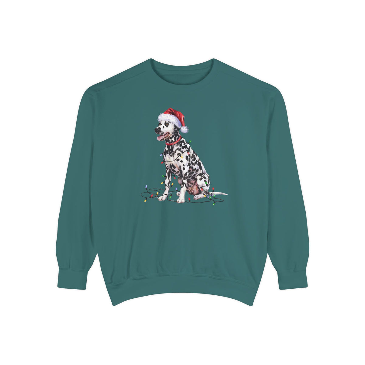 Christmas Dalmatian Sweatshirt, Christmas Lights Dog