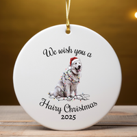 Load image into Gallery viewer, Christmas Great Pyrenees Ornament, Christmas Lights Dog Keepsake

