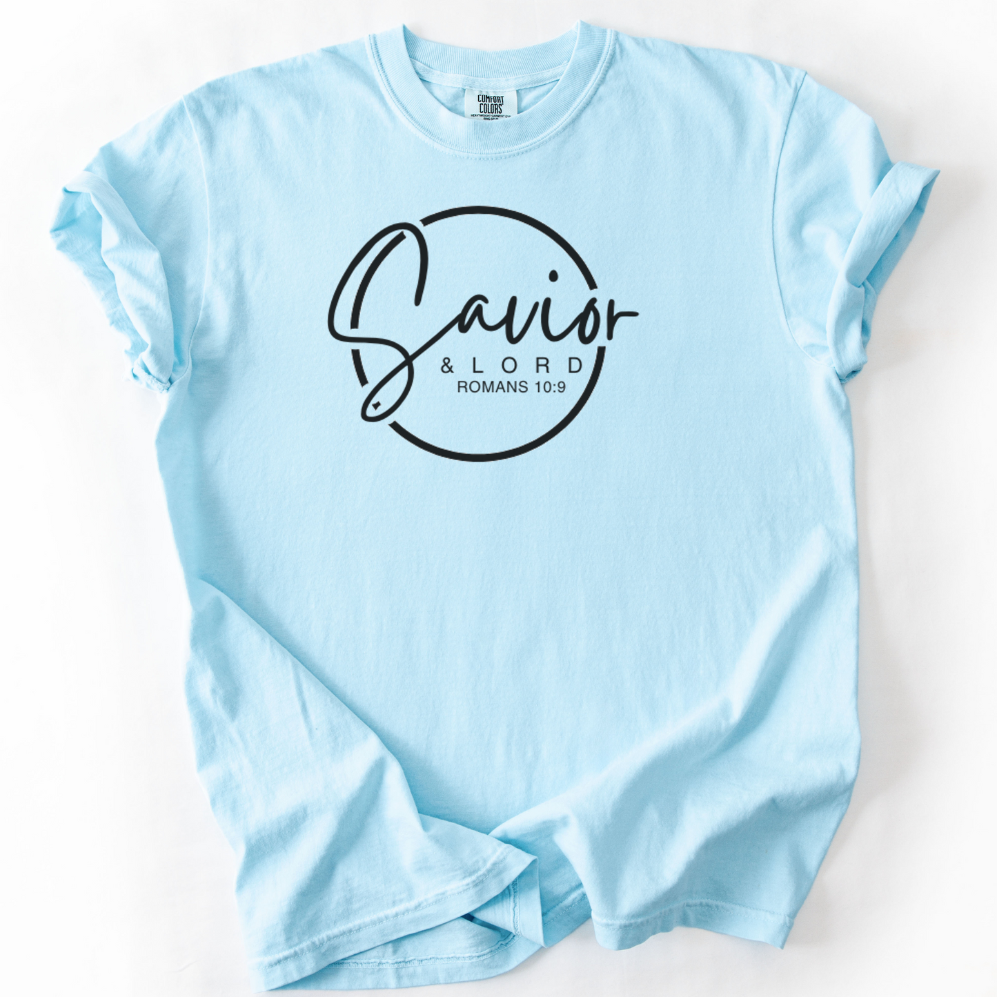 Christian Savior & Lord Shirt, Romans 10:9 Bible Verse Faith Tee