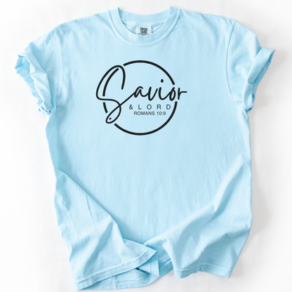 Christian Savior & Lord Shirt, Romans 10:9 Bible Verse Faith Tee