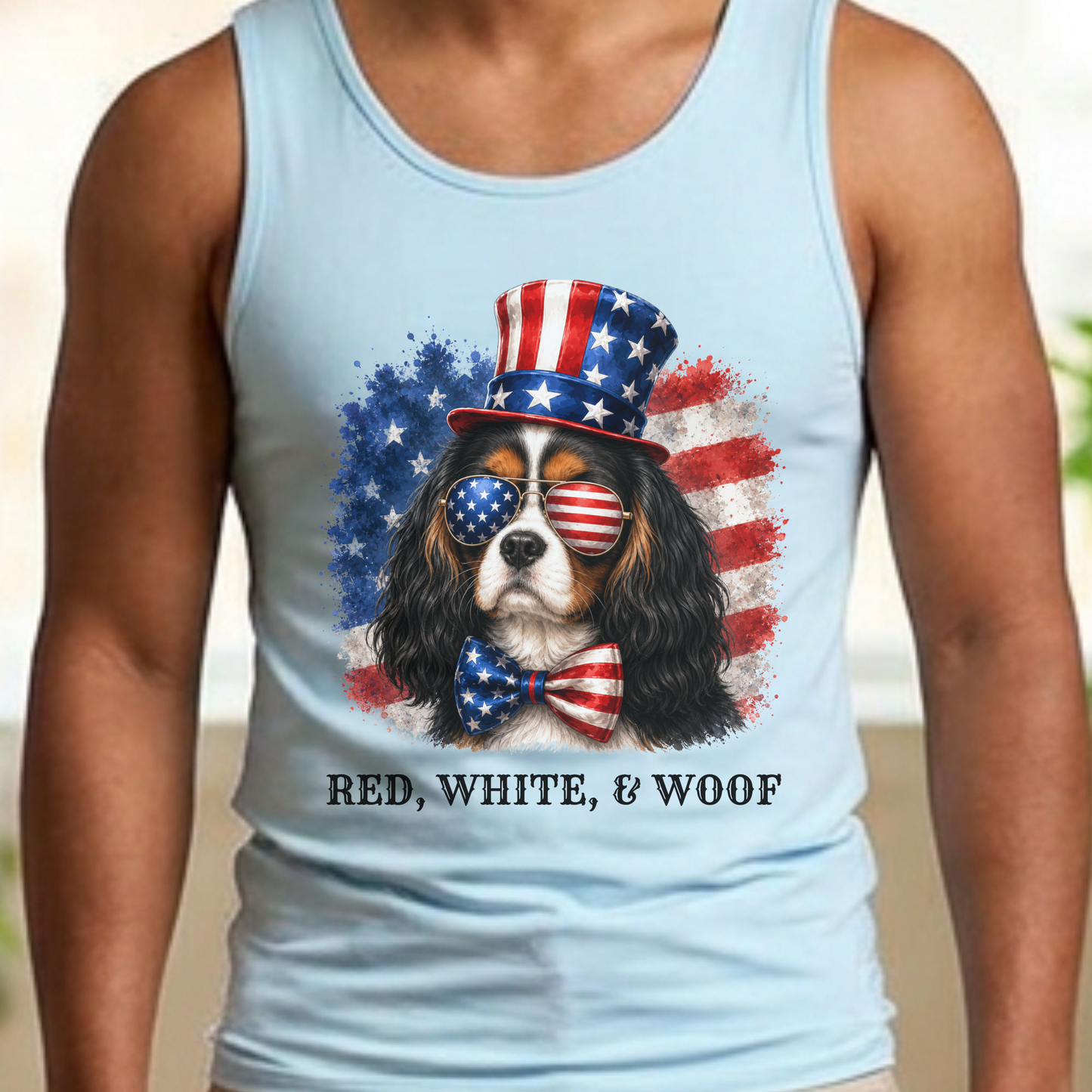Patriotic Tri Color Cavalier Tank Top
