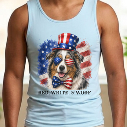 Patriotic Australian Shepherd Tank Top