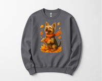 Load image into Gallery viewer, Yorkshire Terrier Fall Sweatshirt, Dog Lover Autumn Shirt, Cute Pet Apparel, Cozy Fall Dog Fashion, Gifts for Dog Owners
