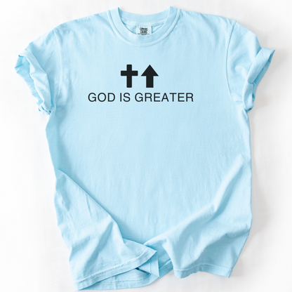 God Is Greater Shirt, Christian Faith Tee, Comfort Colors Bible Verse Shirt