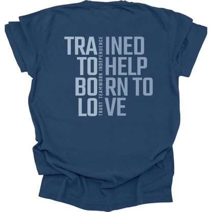 Service Dog Handler Shirt, Trained to Help Born to Love Working Dog Tee