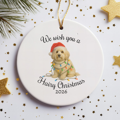 Christmas Havanese Ornament, Christmas Lights Dog Keepsake