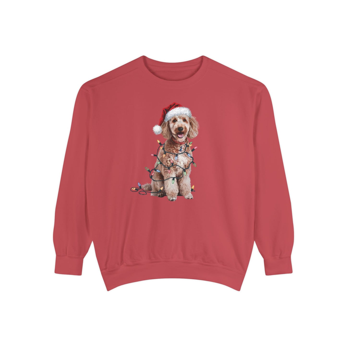 Christmas Poodle Sweatshirt, Christmas Lights Dog Sweatshirt, Christmas Dog, Poodle Mom Sweatshirt, Gift for Dog Lover, Poodle