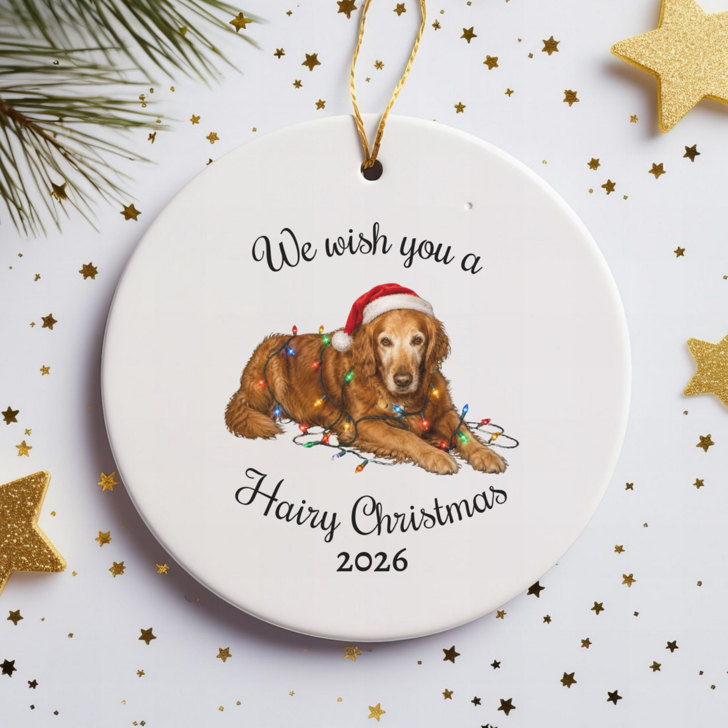 Personalized Dog Photo Christmas Ornament Custom Pet Holiday Keepsake Gift