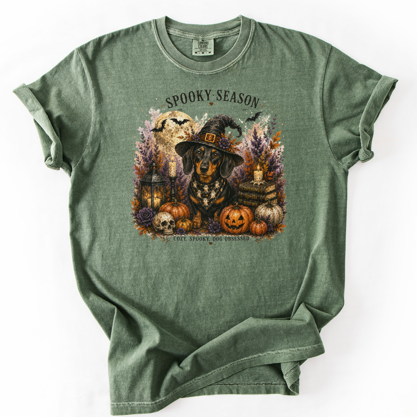 Black & Tan Dachshund Spooky Season Dog Mom Halloween Shirt