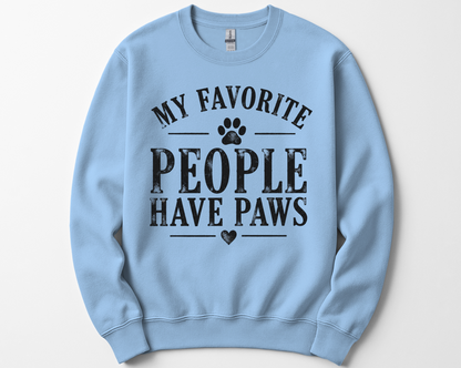 Personalized Dog Mom Sweatshirt, Custom Dog Names Sleeve, My Favorite People Have Paws Crewneck