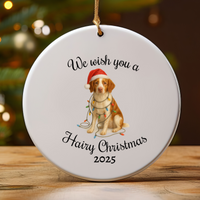 Load image into Gallery viewer, Brittany Spaniel Ornament, Personalized Dog Holiday Keepsake
