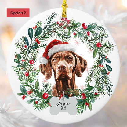 Personalized Vizsla Ornament