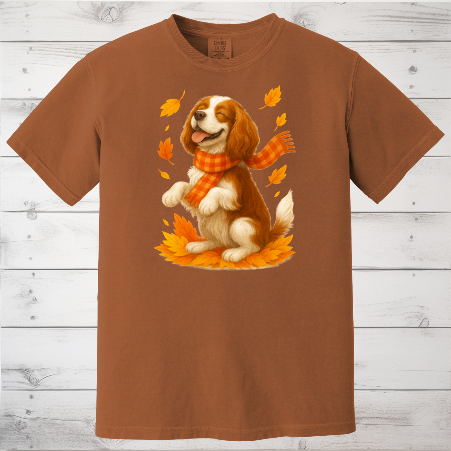 Cavalier King Charles Autumn Shirt, Cozy Spaniel Sweatshirt, Fall Dog Lover Apparel, Cavalier Leaves Gift, Cute Dog Clothing