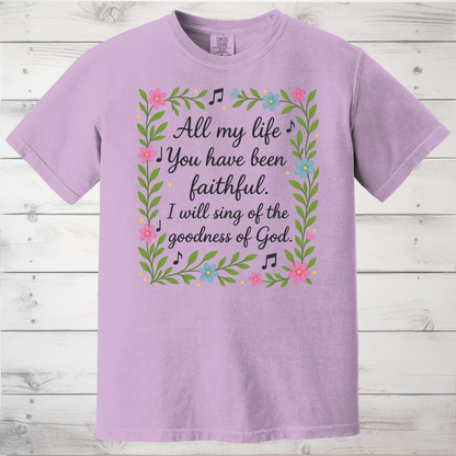 Floral Shirt for Women of Faith, Worship T-Shirt, Goodness of God Shirt