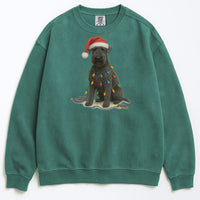 Load image into Gallery viewer, Kerry Blue Terrier Christmas Sweatshirt, Holiday Dog Lover Sweater, Cozy Festive Apparel, Santa Hat Dog Gift, Pet Parent
