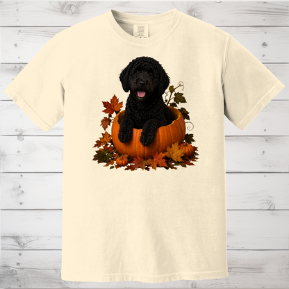 Black Portuguese Water Dog Pumpkin Shirt