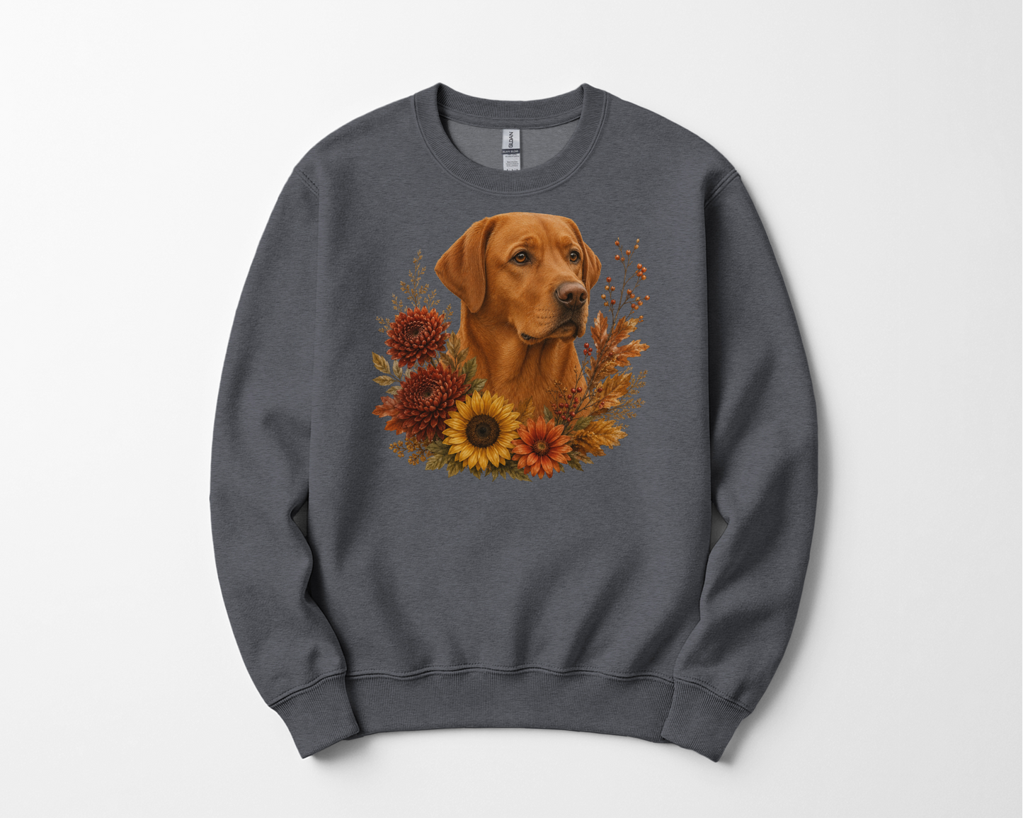 Fox Red Labrador Autumn Floral Sweatshirt