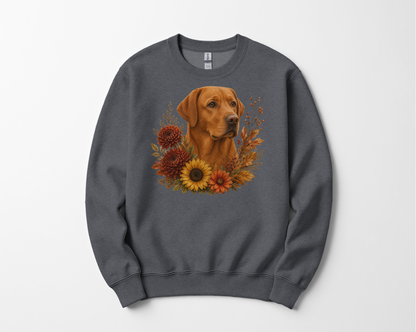 Fox Red Labrador Autumn Floral Sweatshirt
