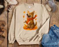 Load image into Gallery viewer, Corgi Autumn Sweatshirt, Dog Lover Fall Apparel, Cozy Pet Sweater, Cute Corgi Shirt Gift, Autumn Dog Fashion
