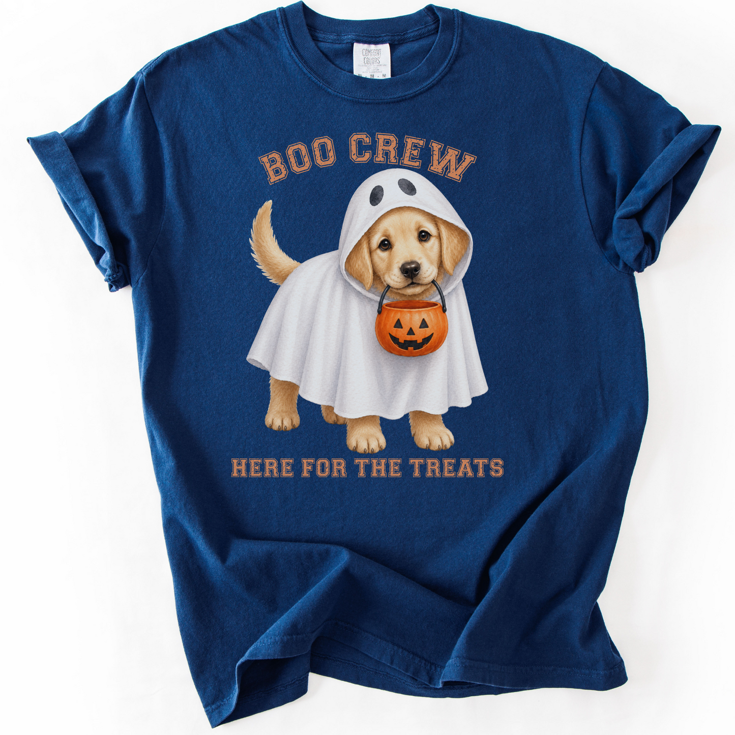 Golden Retriever Boo Crew Halloween Shirt, Here for the Treats Dog Mom Tee