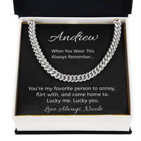 Load image into Gallery viewer, Funny Personalized Message Card Necklace – Flirty Couple Gift