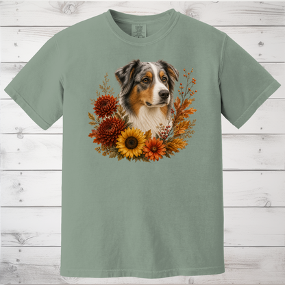 Australian Shepherd Autumn Floral Shirt
