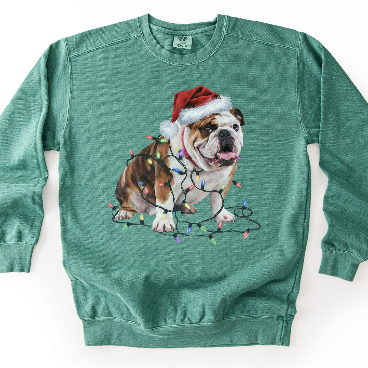 Bulldog Christmas Lights Sweatshirt