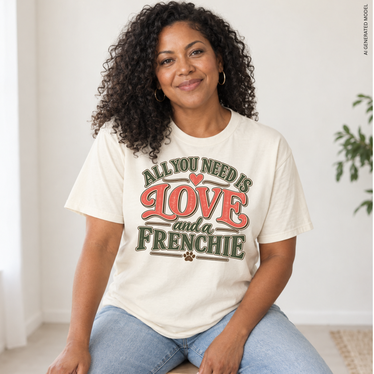 French Bulldog Shirt, All You Need Is Love and a Frenchie
